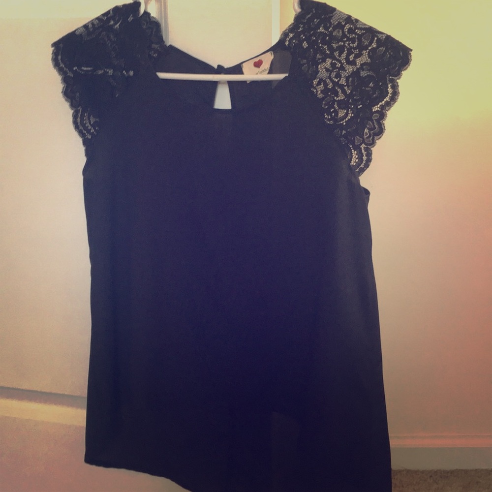 Black lace shirt